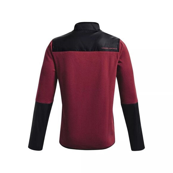 Under Armour Coldgear Infrared Fleece I/2 Zip Pullover Jacket Men's Size S Maroo - Picture 4 of 10